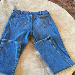 Wrangler Men's Straight Jeans - Blue- lots of life left